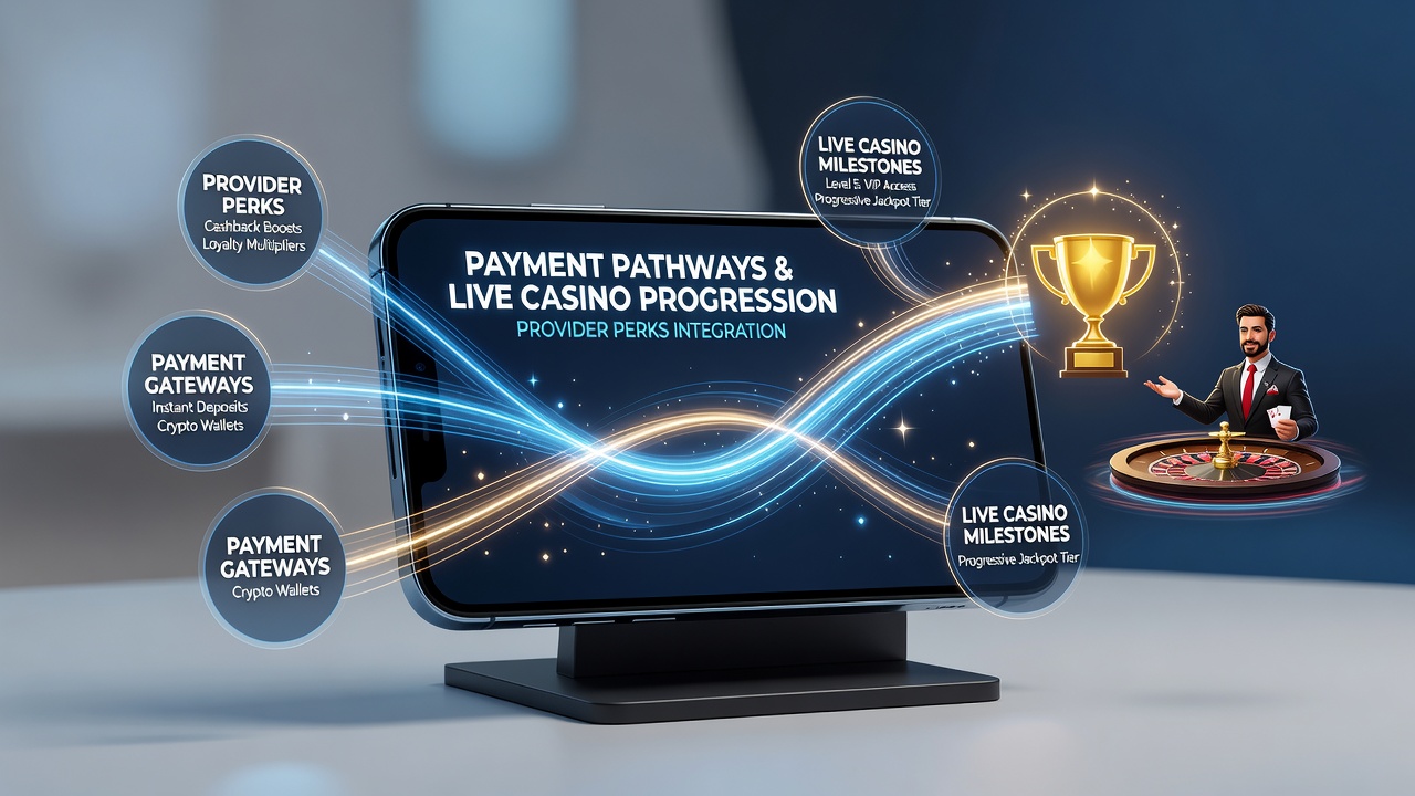 Live casino mobile screen displaying progression tiers connected to instant payment confirmations