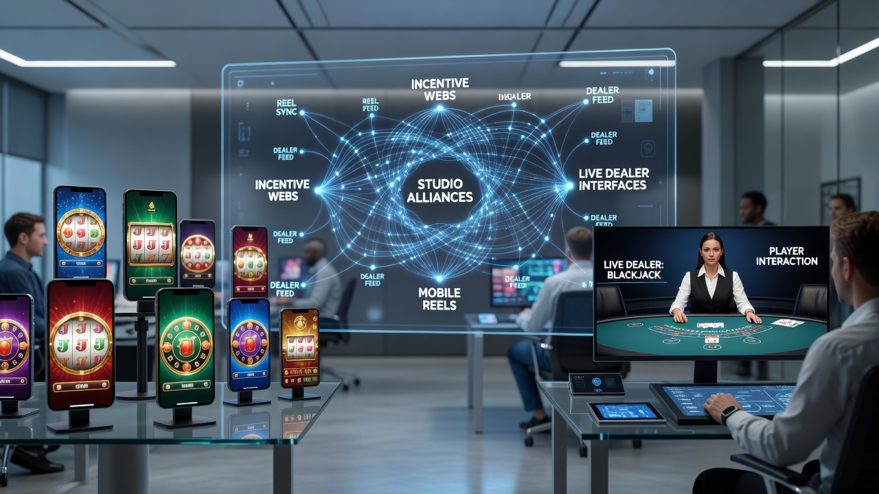 Network diagram illustrating connections between mobile slot bonuses and live dealer reward pathways