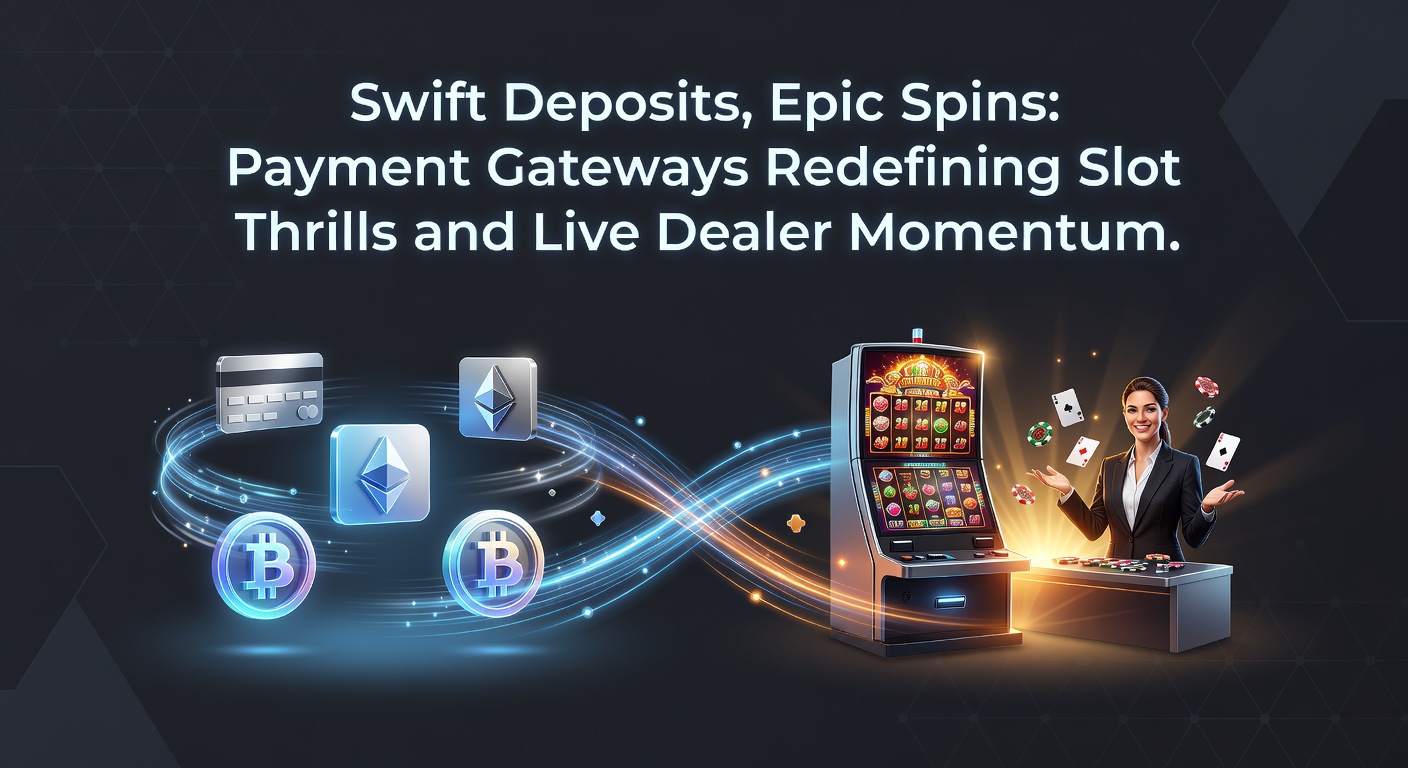 Vibrant casino scene with fast-loading slot machines, live roulette wheels, and digital payment confirmations overlayed